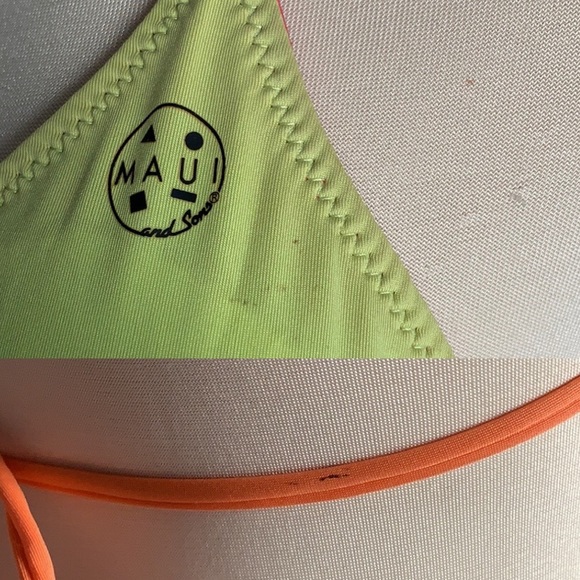 Maui and Sons Reversible Neon Bikini Set - Picture 14 of 17